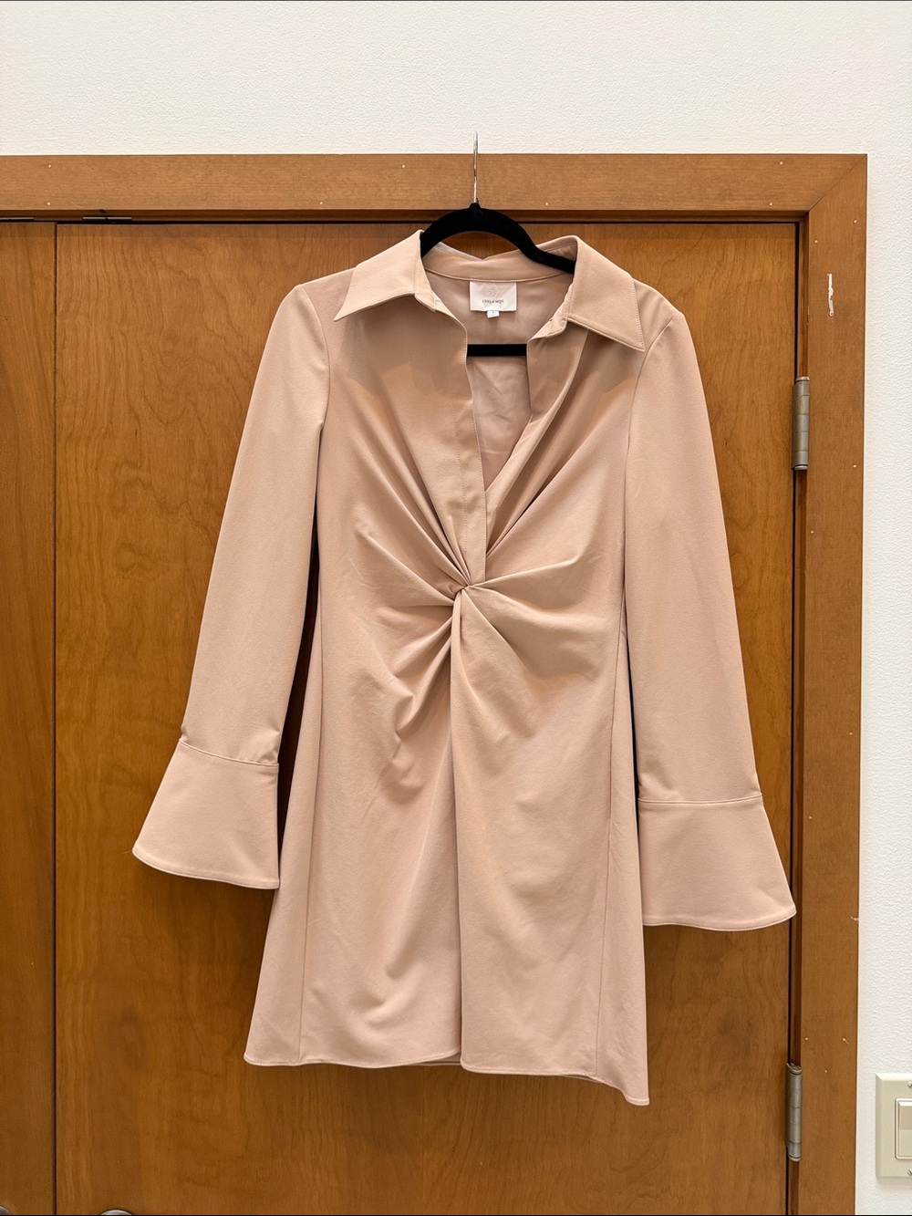 cinq a sept Blush Twist-Front Dress